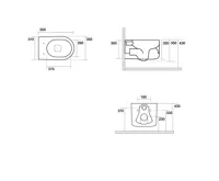 KERASAN NOLITA závěsná WC mísa, Rimless, 35x55cm, černá mat (5)
