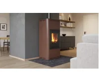 HS Flamingo Krbová kamna AQUAFLAM ® 7 s výměníkem - hnědá - sametová, automatická regulace (22)