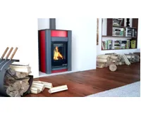 HS Flamingo Krbová kamna AQUAFLAM VARIO ® KALMAR 11/5kW červená, elektronická regulace (22)