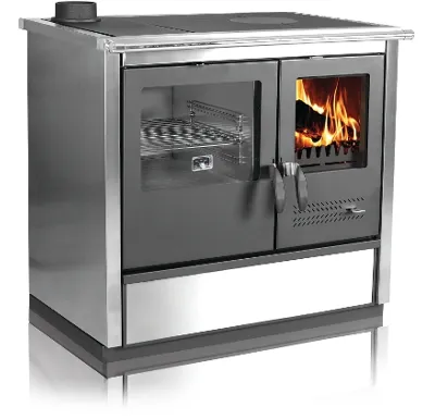 TIM SISTEM kuchyňský sporák na dřevo NORTH ECO 8, levý, inox