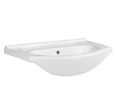 AQUALINE SIMPLEX ECO keramické umyvadlo, nábytkové, 60x44cm, bílá