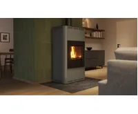 HS Flamingo Krbová kamna AQUAFLAM ® 17 s výměníkem - šedá, automatická regulace (20)