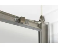 GELCO ANTIQUE čtvrtkruh. zástěna 900x900, posuvné dveře dvoukřídlé, ČIRÉ sklo, bronz (7)