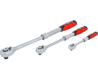 BGS Sada přepínacích ráčen | teleskopická | 6,3 mm (1/4") - 10 mm (3/8") - 12,5 mm (1/2") | 3d (1)