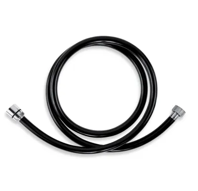 NOVASERVIS Sprchová hadice plastová 150 cm černá-chrom - PVC/150,5