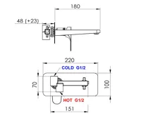 SAPHO CORNELI podomítková umyvadlová baterie, chrom (5)