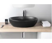 GSI PURA keramické umyvadlo na desku 60x42cm, černá mat (8)