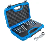 BGS Sada ráčnových očkoplochých klíčů ,  krátké ,  kloubové ,  8 - 19 mm ,  12dílná - BGS 6543 (2)