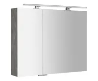 SAPHO MIRRÓ galerka s LED osvětlením, 90x70x16cm, dub stříbrný