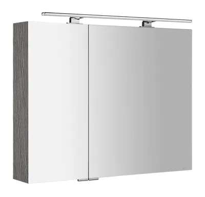 SAPHO MIRRÓ galerka s LED osvětlením, 90x70x16cm, dub stříbrný