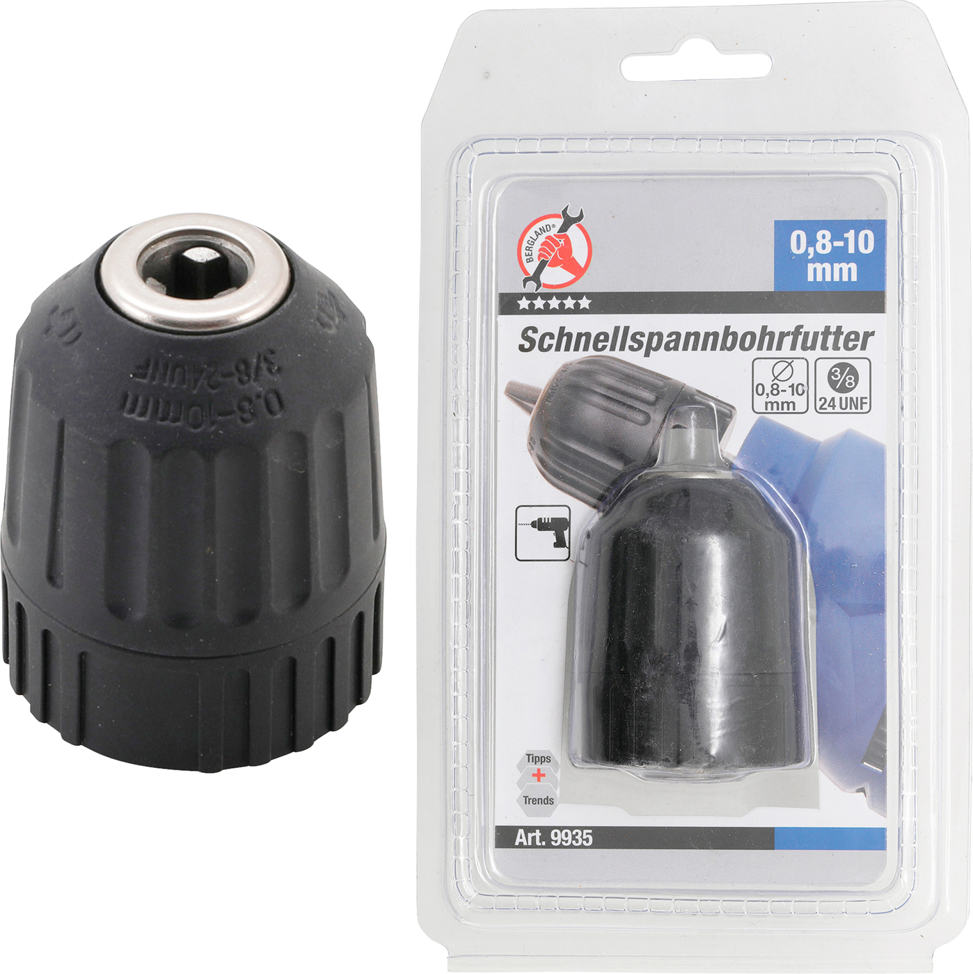 Bgs sklíčidlo rychloupínací 0,8-10,0 mm, 3/8" - 24unf