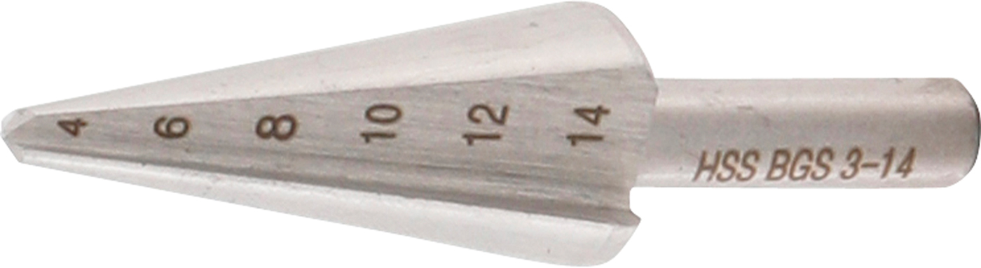 Bgs vrták kónický hss, průměr 3,0 - 14,0 mm