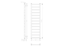SAPHO METRO LIGHT otopné těleso 400x1500 mm, bílá (8)