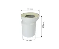 Připojovací kus DN 100/D 110, 155 mm, s excentrickým hrdlem, ø 110 mm (1)