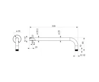 EASY rameno sprchové pevné 330 mm (1)