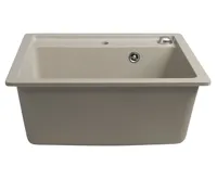 SAPHO Granitový vestavný dřez mono, 53x50cm, béžová (3)