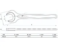 BGS Klíč plochý 13,0 mm, jednostranný (1)