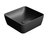 GSI SAND/NUBES keramické umyvadlo na desku 38x38cm, černá mat