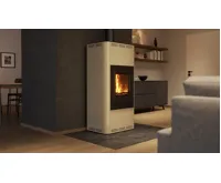 HS Flamingo Krbová kamna AQUAFLAM ® 12 s výměníkem - krémová, automatická regulace (15)