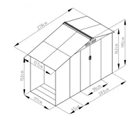 Zahradní domek LUCIFER A 3,53 m2 antracit IWH-10230025 (2)