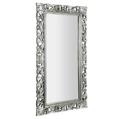 SAPHO SCULE zrcadlo ve vyřezávaném rámu 80x150cm, stříbrná