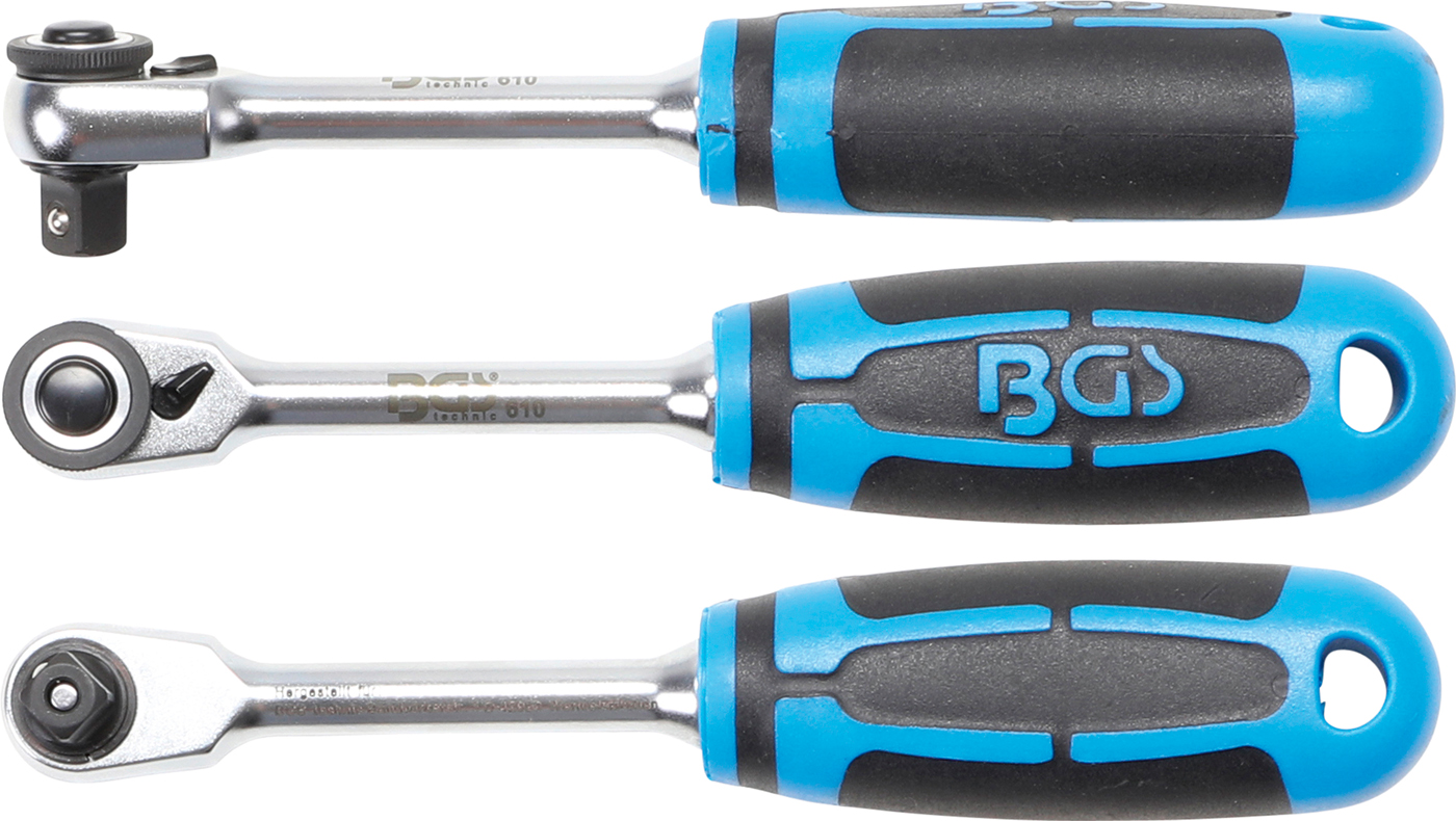 Bgs ráčna přepínací,  jemně ozubená, 6,3 mm (1/4")