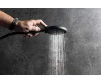 SAPHO Ruční masážní sprcha, 3 režimy sprchování + režim oplach, silikon trysky, průměr 120mm, ABS/černá mat (5)