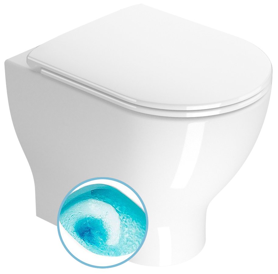 Gsi city pro wc mísa stojící, swirlflush, 35x52cm, spodní/zadní odpad, bílá extraglaze