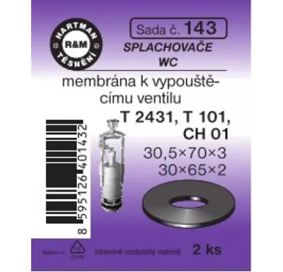 Hartman Sada č. 143: sada mem.vyp.vent. T 2431,T 101,CH 01.. .WC