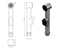 SAPHO Stojánková umyvadlová baterie s bidetovou sprchou, chrom (9)