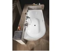 AQUALINE TIBERA R rohová stojící vana, 170x80cm, bílá (6)