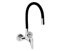 NOVASERVIS Dřezová baterie s elastickým ramenem 100mm, černá-chrom - 94484,0C