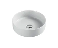 Umyvadlo na desku bez přepadu, 355x120 mm, kulaté, keramické