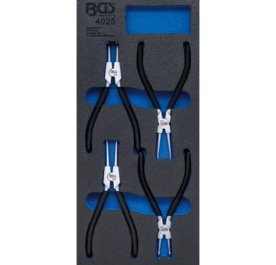 BGS Modul - kleště seger, rovné, zahnuté, 4 díly