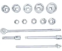 BGS Gola sada 1" 36,0-80,0 mm, 15 dílů, Kraftmann (6)