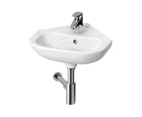 DEEP by JIKA Rohové umyvadlo 55 cm 816614 Bílá /s 1 otvorem pro baterii uprostřed