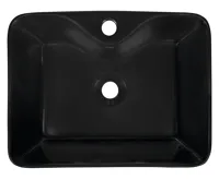 SAPHO BALENA keramické umyvadlo na desku, 48x37cm, černá mat (4)