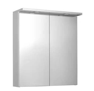 AQUALINE KAWA galerka s LED osvětlením 60x70x25,5cm, bílá