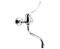 AQUALINE AQUALINE 35 nástěnná baterie, rozteč 100mm, lékařská páka, ramínko S, 177mm, chrom