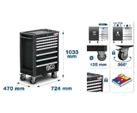 BGS Vozík montážní pojízdný s vybavením 259 dílů (1)