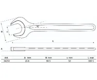 BGS Klíč plochý 50,0 mm, jednostranný (1)