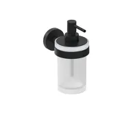 MIO Držák s dávkovačem mýdla, matné sklo, černý mat