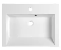 SAPHO ORINOKO umyvadlo, litý mramor, 60x45cm, bílá (5)