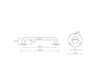 SAPHO HANDICAP madlo rovné 800mm, nerez lesk (5)