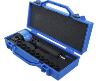 BGS Pneumatický rázový utahovák, úhlový a sada silových nástrčných hlavic, 12,5 mm (1/2"), 650 (4)