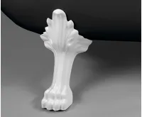 POLYSAN RETRO volně stojící vana 147x69,5x67,5cm, nohy bílé, černá/bílá (6)