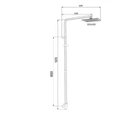 Sprchová souprava Sonáta-plast. hlavová sprcha a jednopolohová ruční sprcha vč. sprch. baterie 150mm (2)