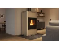 HS Flamingo Krbová kamna AQUAFLAM ® 25 s výměníkem - krémová, automatická regulace (23)