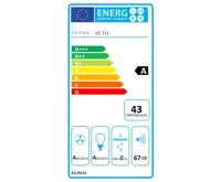 CATA Odsavač par EMPIRE VD 211060 Bílé sklo + DÁLKOVÉ OVLÁDÁNÍ (3)