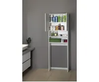 AQUALINE SIMPLEX ECO skříňka za pračku 63x25x190cm, bílá (5)